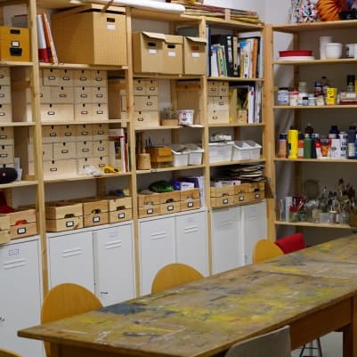 Das Atelier im W1 für die Werkstatt Trauer